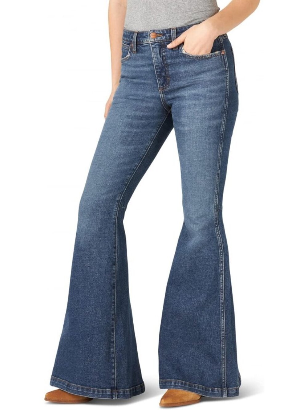 Retro High Rise Flare Jeans for Women | Trendy Vintage Style Denim Pants
